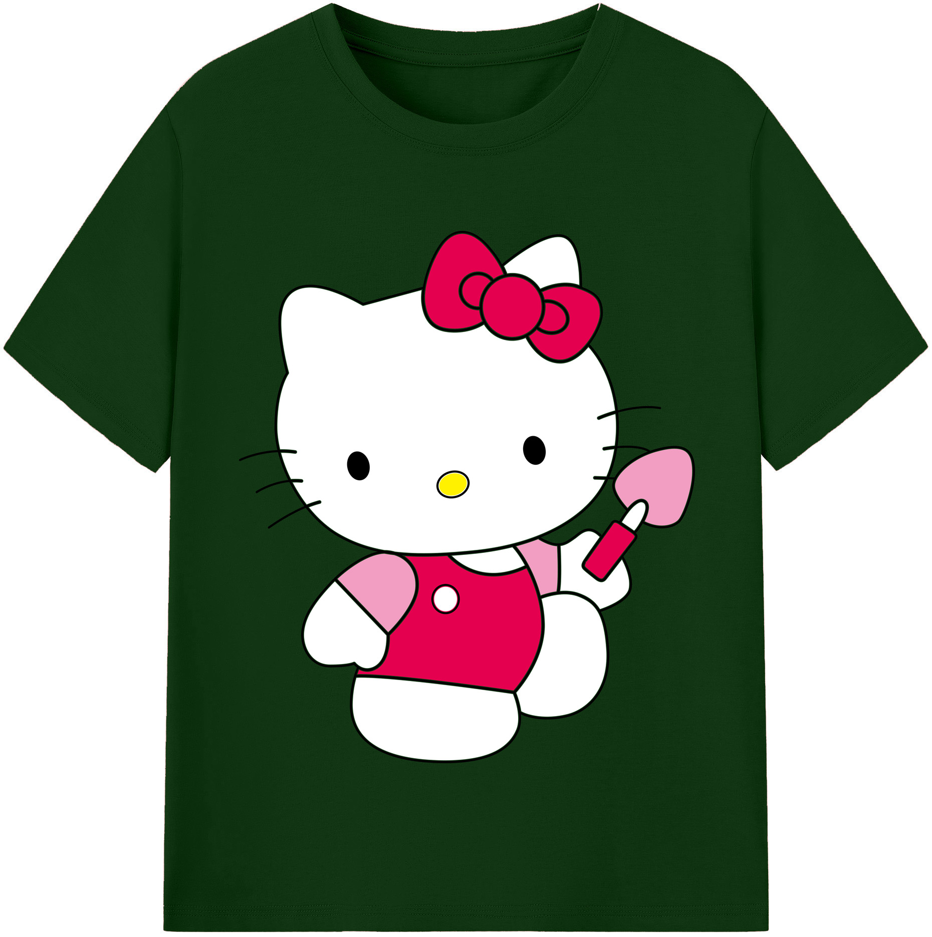 （画像用） Hello Kitty ハローキティ 綿100％半袖Tシャツ（フロントプリント）
